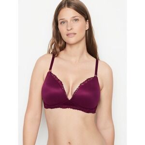 Victoria's Secret Body by Victoria Lace‎ Wing Wireless Nursing Bra 34DDD Plum